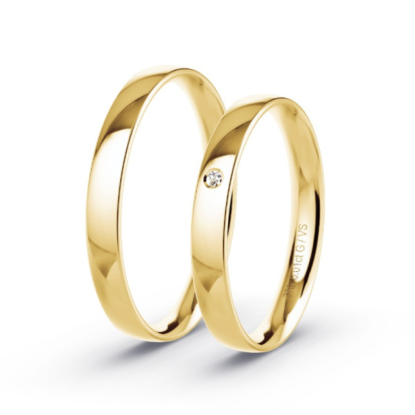 Trouwringen Geelgoud 9 Karaat - 0.01 ct - Artikel ST002 ST002-GG-375-default