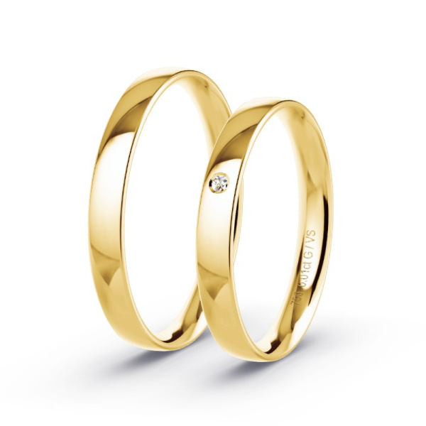 Trouwringen Geelgoud 18 Karaat - 0.01 ct - Artikel ST002 ST002-GG-750-default