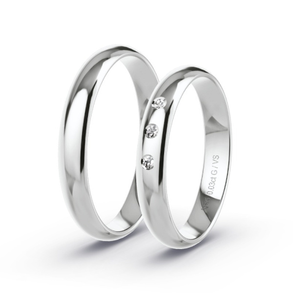 Trouwringen Zilver 925 - 0.03 ct - Artikel ST003 ST003-SI-925-default