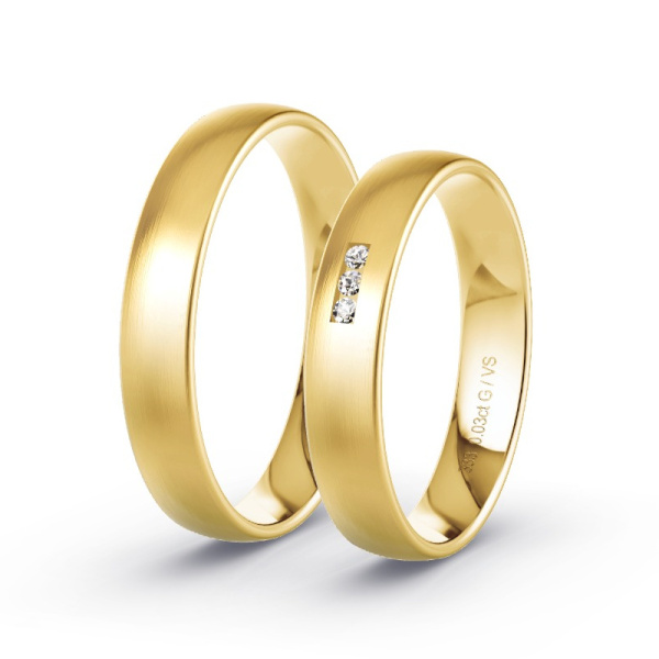 Trouwringen Geelgoud 8 Karaat - 0.03 ct - Artikel ST005 ST005-GG-333-default