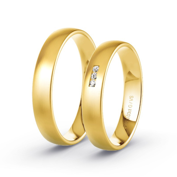 Trouwringen Geelgoud 22 Karaat - 0.03 ct - Artikel ST005 ST005-GG-916-default