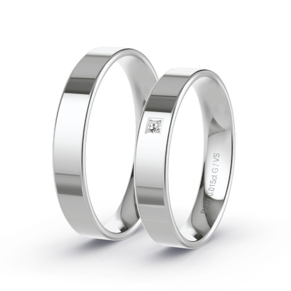 Trouwringen Platina 600 - 0.015 ct - Artikel ST007 ST007-PT-600-default