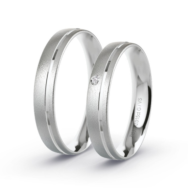 Trouwringen Platina 600 - 0.015 ct - Artikel ST008 ST008-PT-600-default