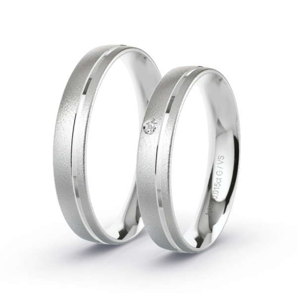 Trouwringen Zilver 925 - 0.015 ct - Artikel ST008 ST008-SI-925-default