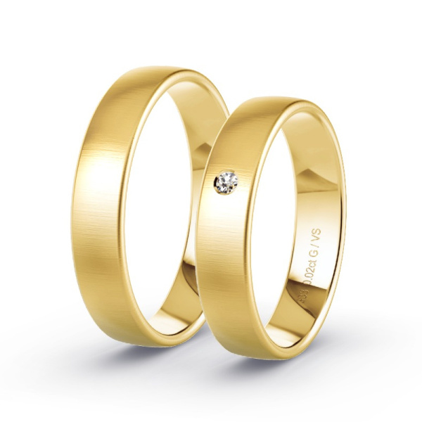 Trouwringen Geelgoud 8 Karaat - 0.02 ct - Artikel ST010 ST010-GG-333-default