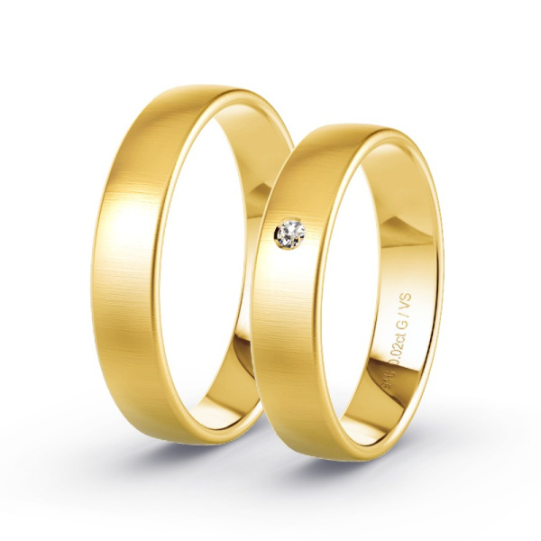 Trouwringen Geelgoud 22 Karaat - 0.02 ct - Artikel ST010 ST010-GG-916-default