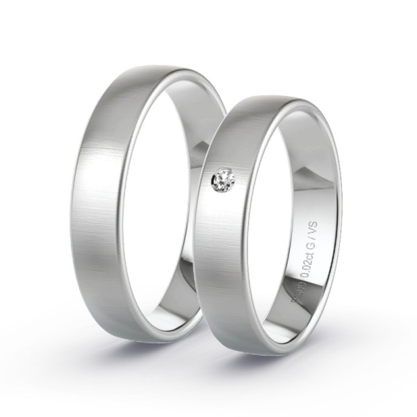 Trouwringen Platina 600 - 0.02 ct - Artikel ST010 ST010-PT-600-default