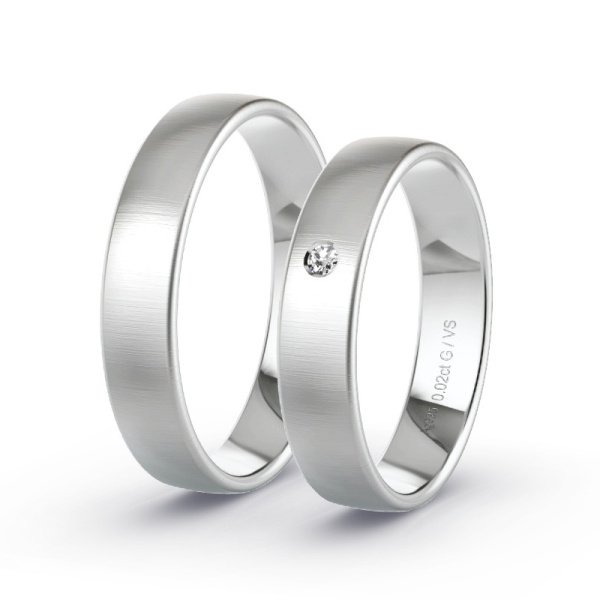Trouwringen Zilver 925 - 0.02 ct - Artikel ST010 ST010-SI-925-default