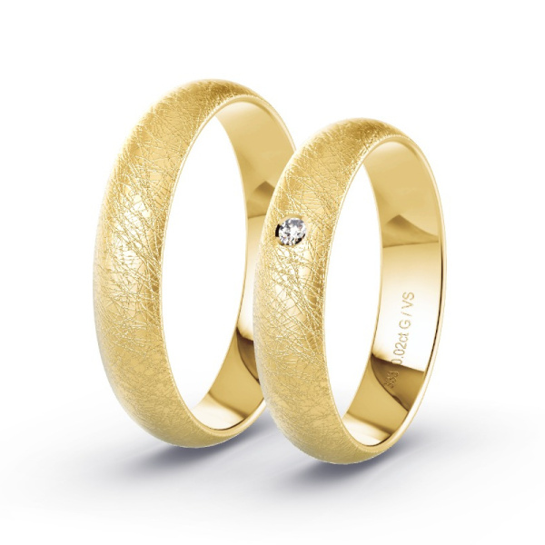 Trouwringen Geelgoud 8 Karaat - 0.02 ct - Artikel ST011 ST011-GG-333-default