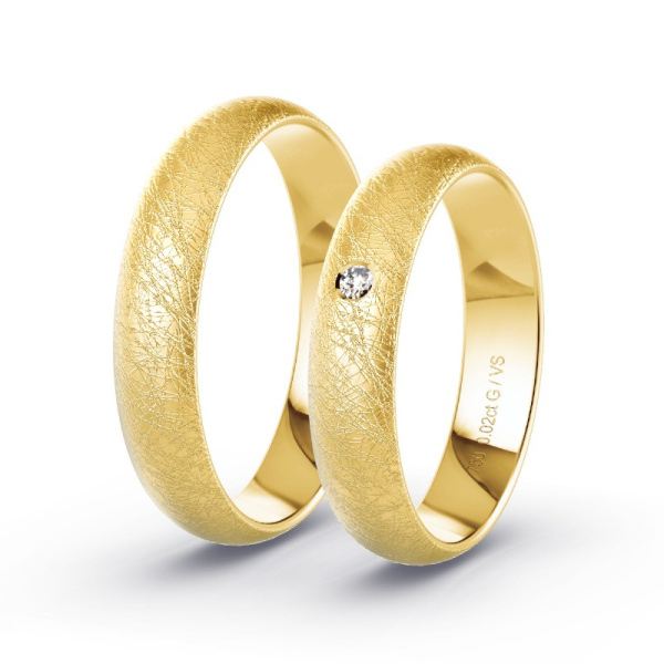 Trouwringen Geelgoud 18 Karaat - 0.02 ct - Artikel ST011 ST011-GG-750-default