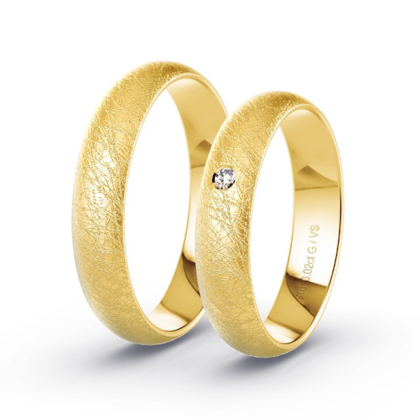 Trouwringen Geelgoud 22 Karaat - 0.02 ct - Artikel ST011 ST011-GG-916-default