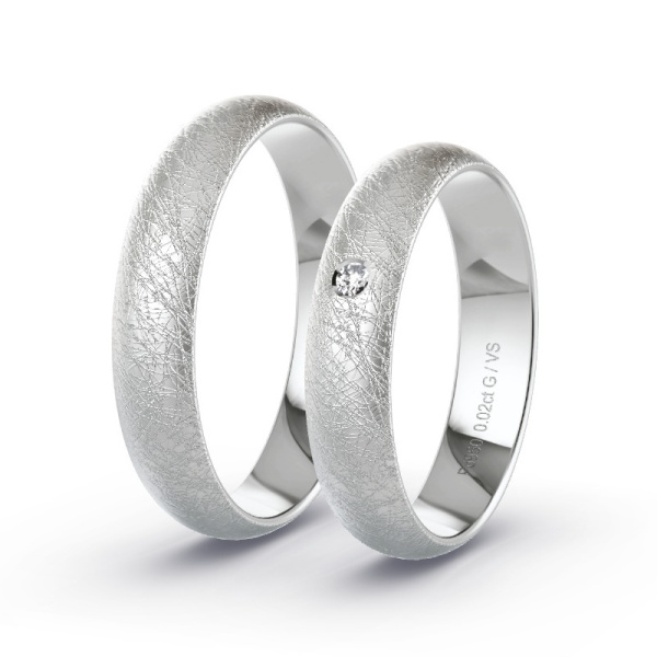 Trouwringen Palladium 950 - 0.02 ct - Artikel ST011 ST011-PD-950-default