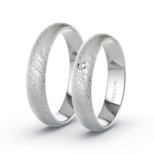 Trouwringen Platina 600 - 0.02 ct - Artikel ST011 ST011-PT-600-default