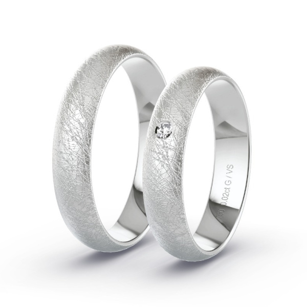 Trouwringen Witgoud 18 Karaat - 0.02 ct - Artikel ST011 ST011-WG-750-default
