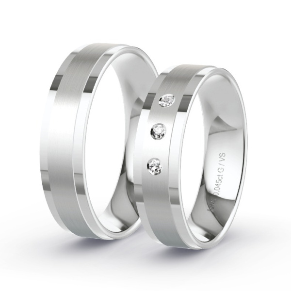 Trouwringen Zilver 925 - 0.045 ct - Artikel ST102 ST102-SI-925-default