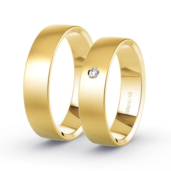 Trouwringen Geelgoud 9 Karaat - 0.03 ct - Artikel ST104 ST104-GG-375-default