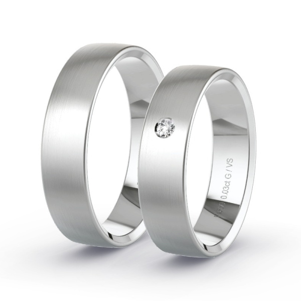 Trouwringen Platina 600 - 0.03 ct - Artikel ST104 ST104-PT-600-default