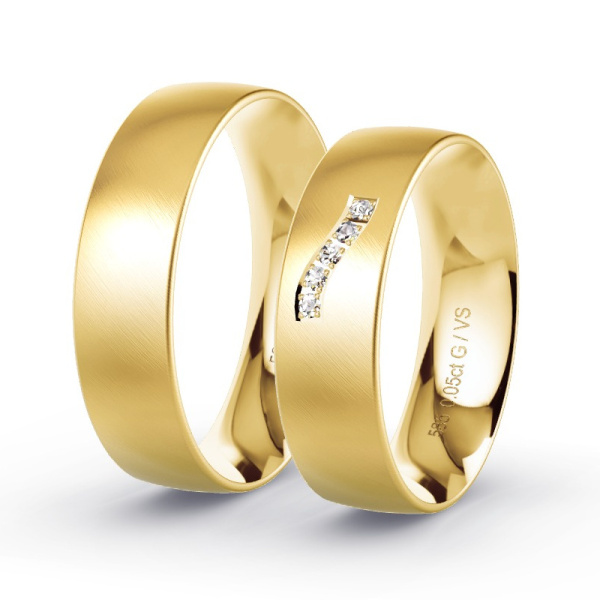 Trouwringen Geelgoud 14 Karaat - 0.05 ct - Artikel ST106 ST106-GG-585-default