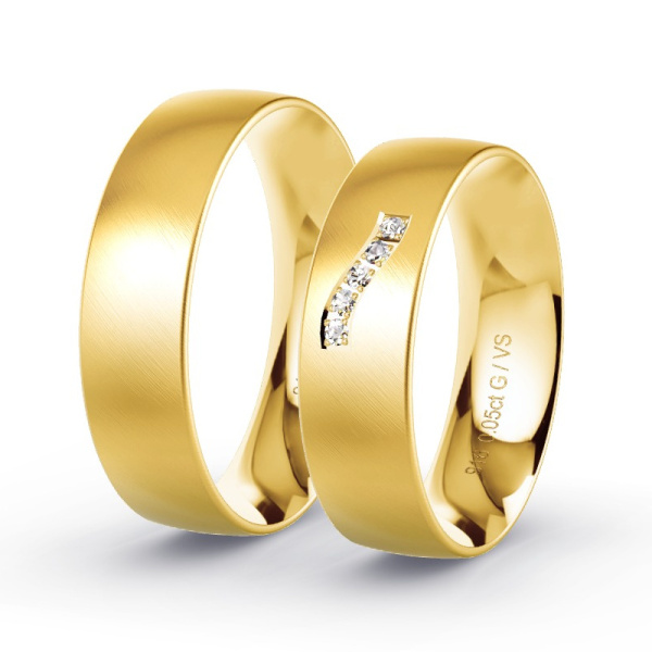 Trouwringen Geelgoud 22 Karaat - 0.05 ct - Artikel ST106 ST106-GG-916-default