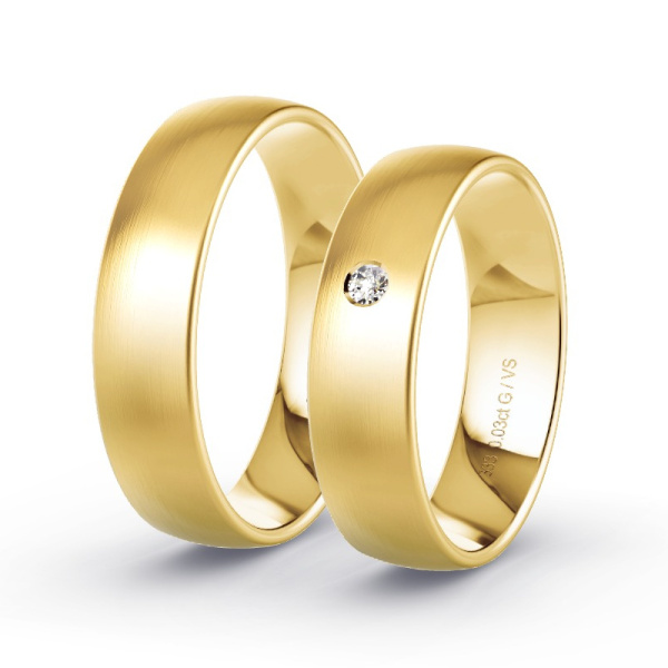 Trouwringen Geelgoud 8 Karaat - 0.03 ct - Artikel ST108 ST108-GG-333-default