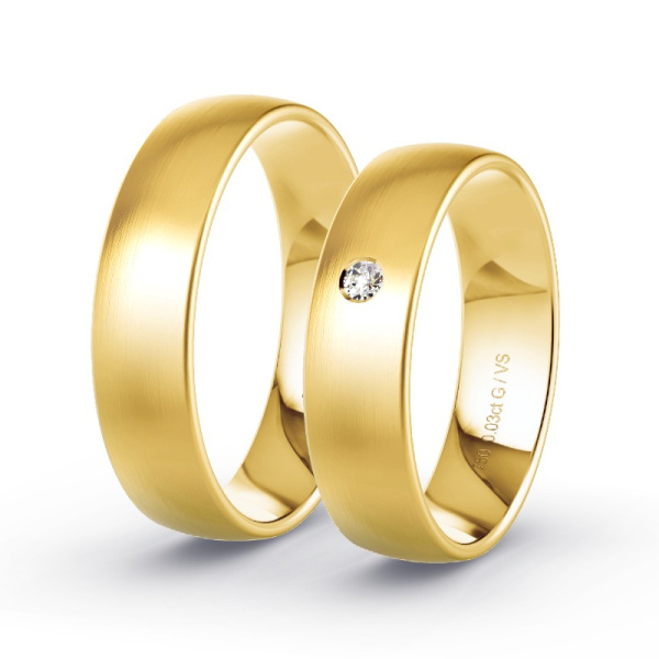 Trouwringen Geelgoud 18 Karaat - 0.03 ct - Artikel ST108 ST108-GG-750-default