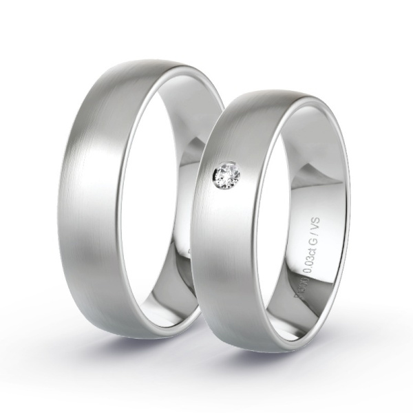 Trouwringen Platina 600 - 0.03 ct - Artikel ST108 ST108-PT-600-default