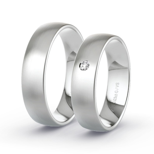 Trouwringen Witgoud 8 Karaat - 0.03 ct - Artikel ST108 ST108-WG-333-default