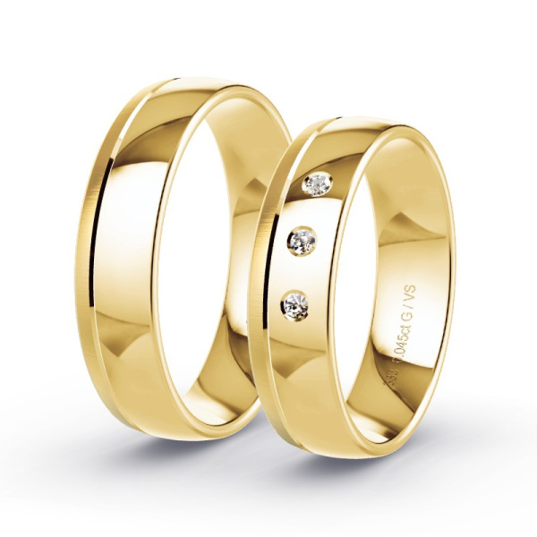 Trouwringen Geelgoud 8 Karaat - 0.045 ct - Artikel ST109 ST109-GG-333-default