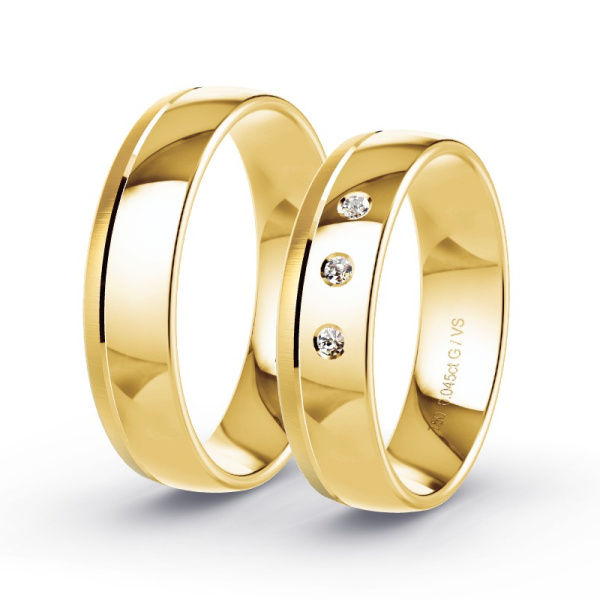 Trouwringen Geelgoud 18 Karaat - 0.045 ct - Artikel ST109 ST109-GG-750-default