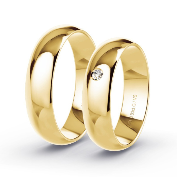 Trouwringen Geelgoud 8 Karaat - 0.03 ct - Artikel ST110 ST110-GG-333-default
