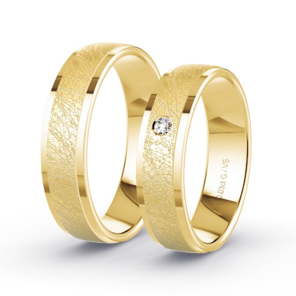 Trouwringen Geelgoud 8 Karaat - 0.03 ct - Artikel ST111 ST111-GG-333-default