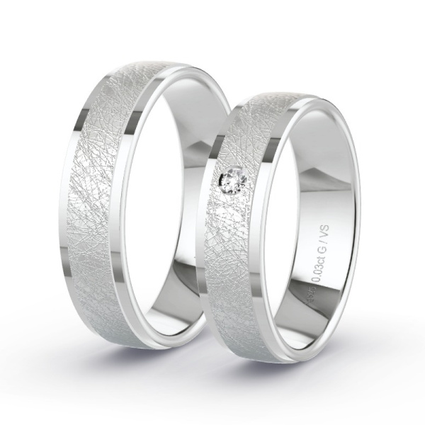 Trouwringen Zilver 925 - 0.03 ct - Artikel ST111 ST111-SI-925-default
