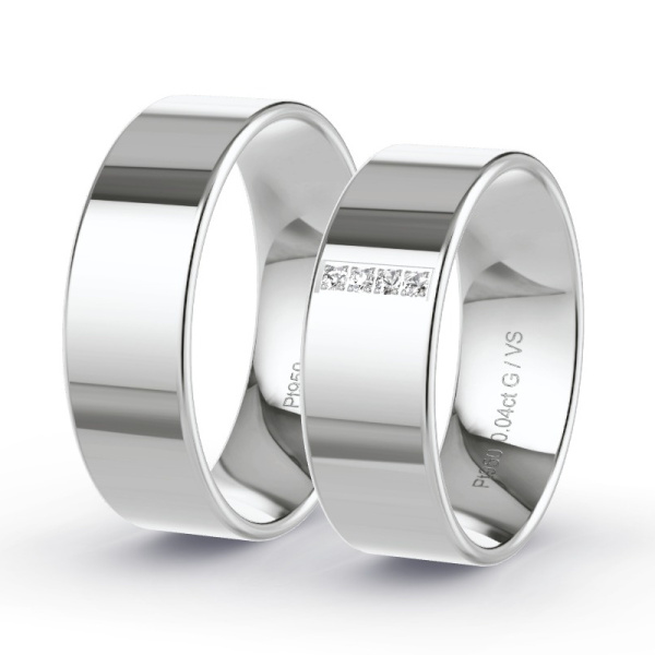 Trouwringen Platina 950 - 0.04 ct - Artikel ST203 ST203-PT-950-default