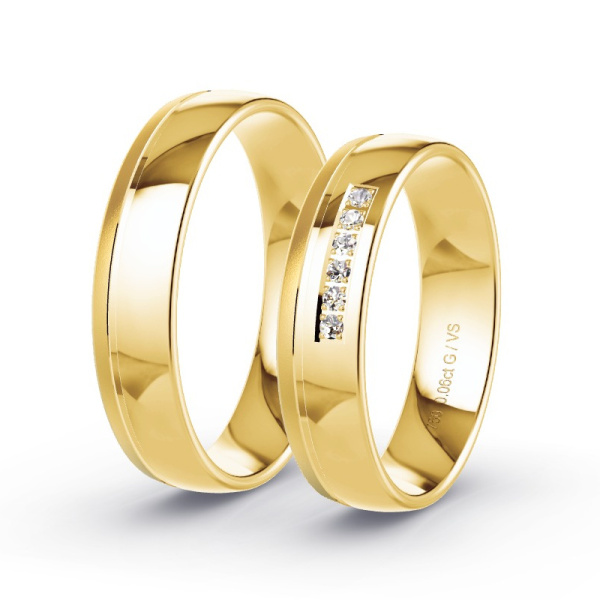 Trouwringen Geelgoud 18 Karaat - 0.06 ct - Artikel ST212 ST212-GG-750-default