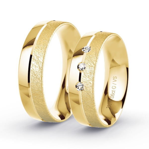 Trouwringen Geelgoud 8 Karaat - 0.06 ct - Artikel ST303 ST303-GG-333-default