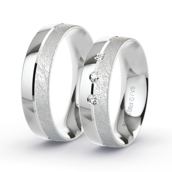 Trouwringen Zilver 925 - 0.06 ct - Artikel ST303 ST303-SI-925-default