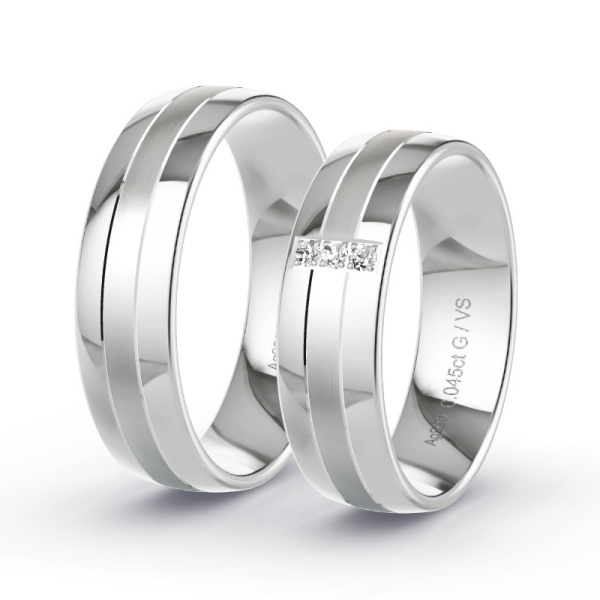 Trouwringen Zilver 925 - 0.045 ct - Artikel ST310 ST310-SI-925-default