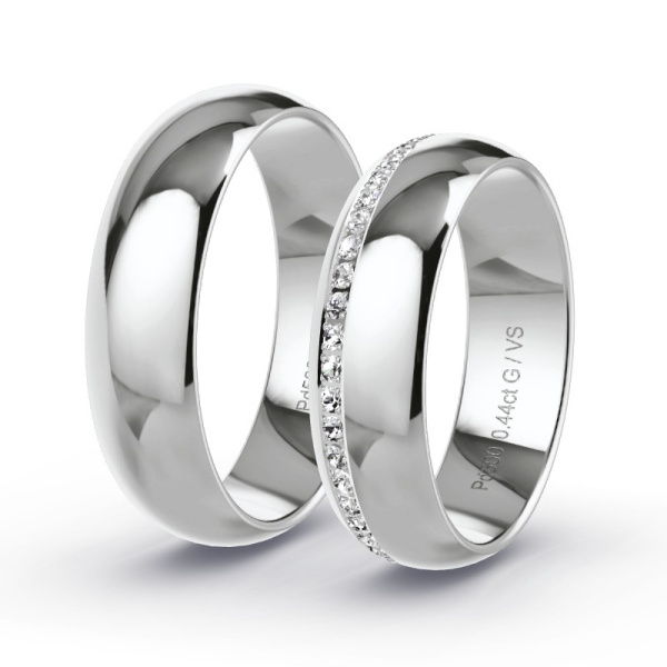 Trouwringen Palladium 500 - 0.48 ct - Artikel ST401 ST401-PD-500-default
