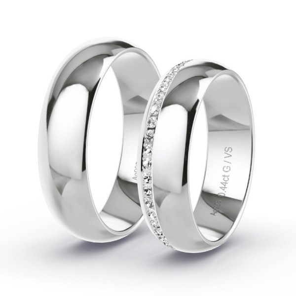 Trouwringen Zilver 925 - 0.48 ct - Artikel ST401 ST401-SI-925-default