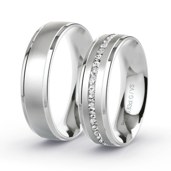 Trouwringen Platina 950 - 0.63 ct - Artikel ST402 ST402-PT-950-default