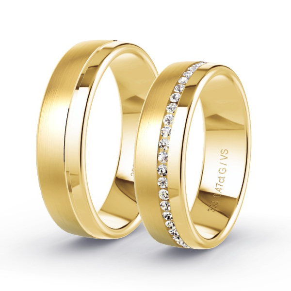 Trouwringen Geelgoud 8 Karaat - 0.46 ct - Artikel ST404 ST404-GG-333-default