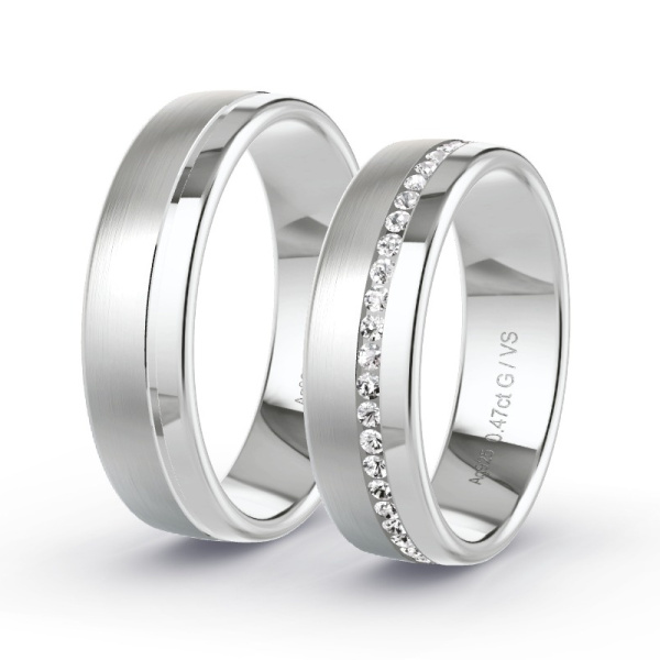 Trouwringen Zilver 925 - 0.46 ct - Artikel ST404 ST404-SI-925-default
