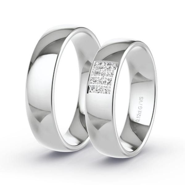 Trouwringen Zilver 925 - 0.12 ct - Artikel ST405 ST405-SI-925-default