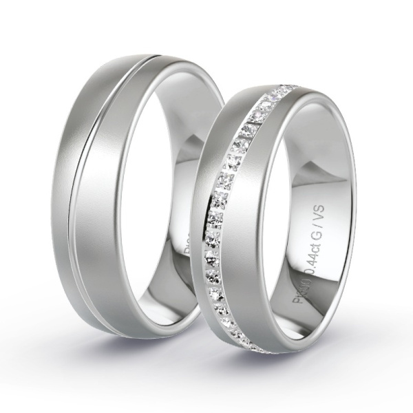 Trouwringen Platina 600 - 0.46 ct - Artikel ST406 ST406-PT-600-default