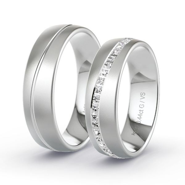 Trouwringen Zilver 925 - 0.46 ct - Artikel ST406 ST406-SI-925-default
