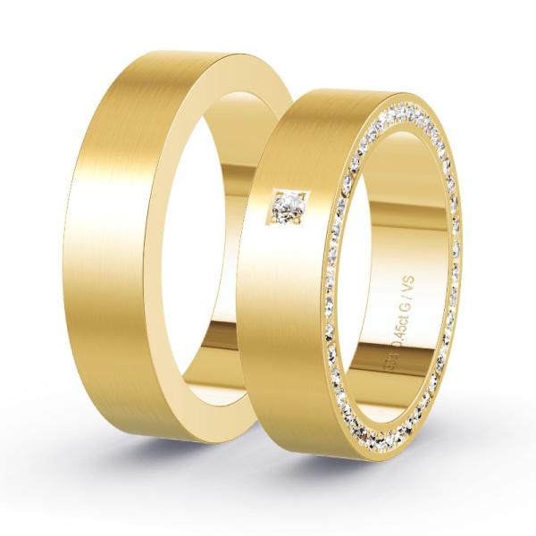 Trouwringen Geelgoud 8 Karaat - 0.45 ct - Artikel ST407 ST407-GG-333-default