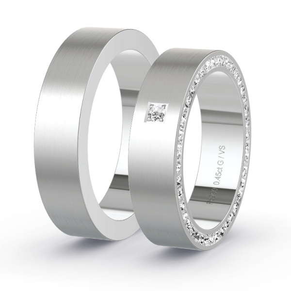 Trouwringen Palladium 950 - 0.45 ct - Artikel ST407 ST407-PD-950-default