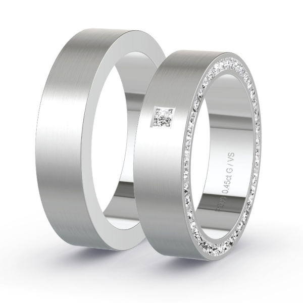 Trouwringen Platina 600 - 0.45 ct - Artikel ST407 ST407-PT-600-default