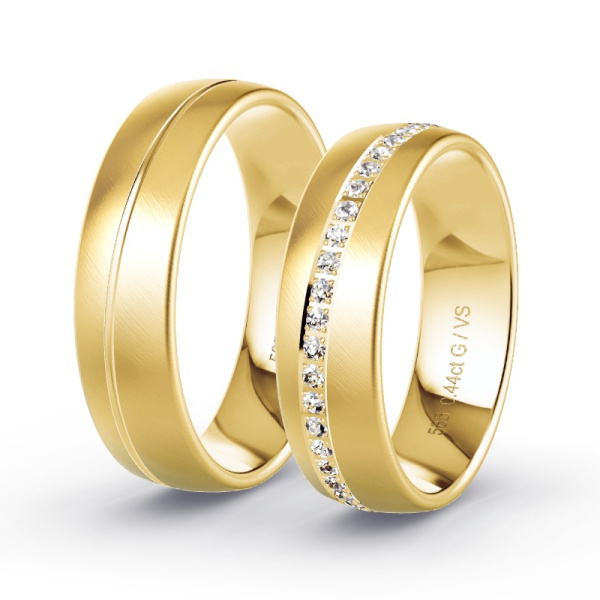 Trouwringen Geelgoud 14 Karaat - 0.46 ct - Artikel ST408 ST408-GG-585-default