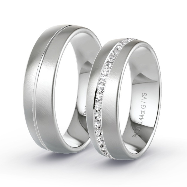 Trouwringen Platina 600 - 0.46 ct - Artikel ST408 ST408-PT-600-default